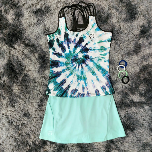 Camiseta Tie Dye Mint-Navy Portres